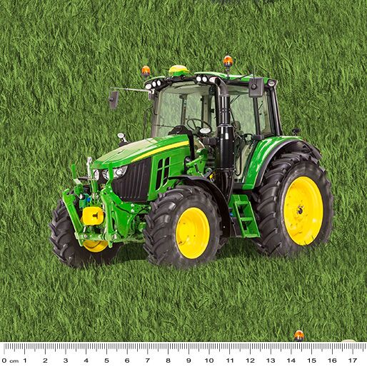 MLARGE Green Tractors Allover Crop Farm Machines II (1093)