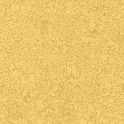 03 Yellow Antique Floral Wide Backings (7074)