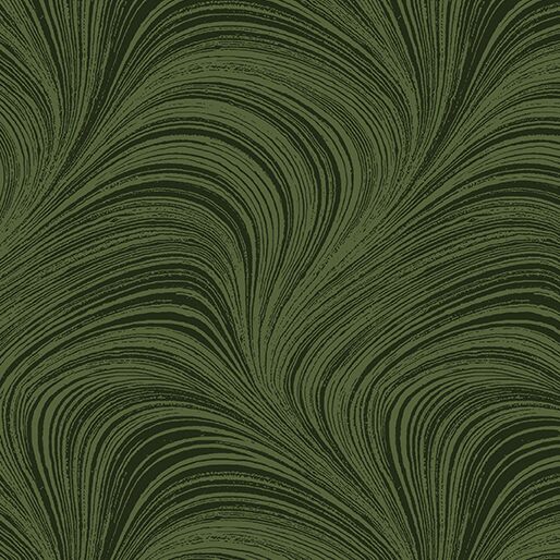 44 Dark Green Wave Texture Wide Backing (2966)