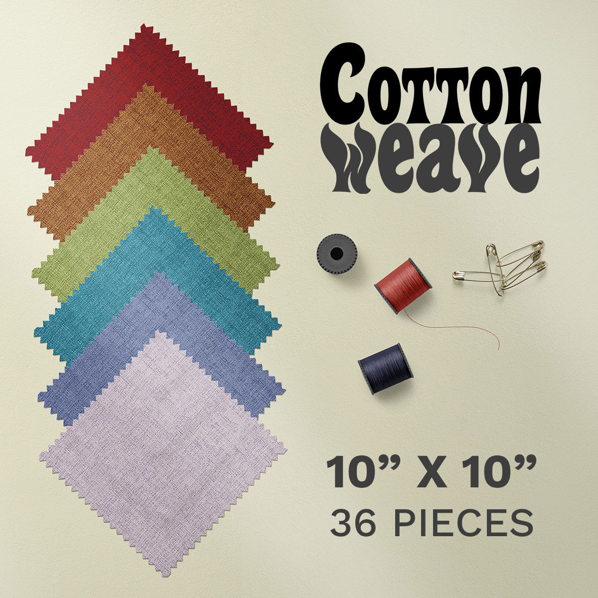 4095 Cotton Weave 10 Inch Square Pack