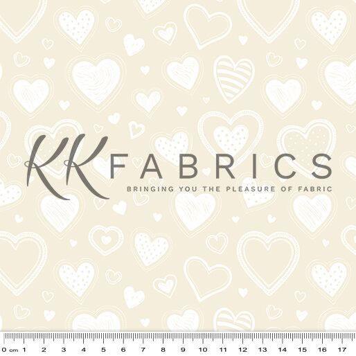 01 Hearts Cream Simply Shaped (6005)