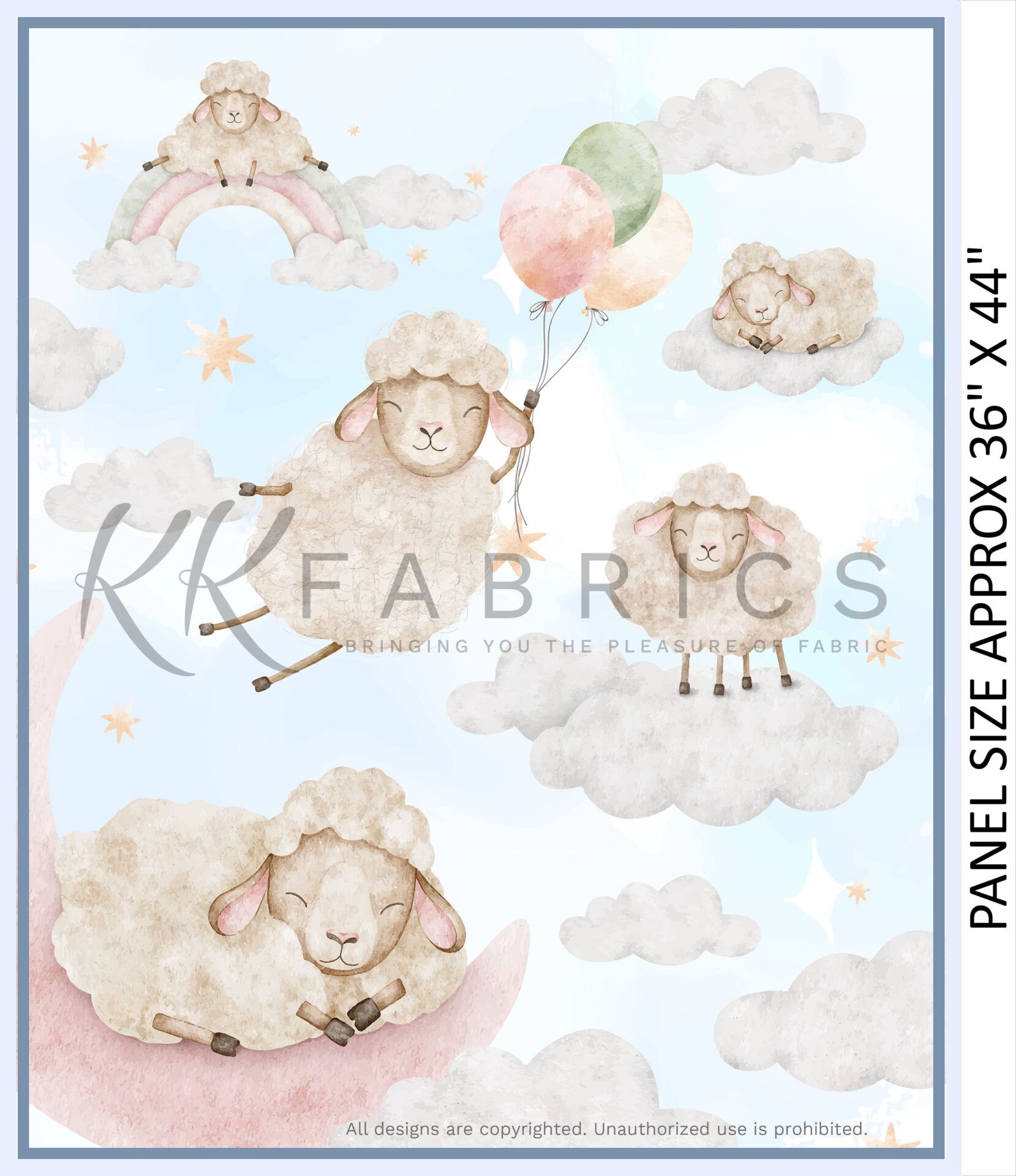 04 36 Inch Panel Blue Counting Cuddles (6012)