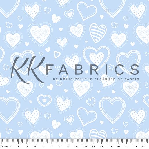 05 Hearts Blue Simply Shaped (6005)