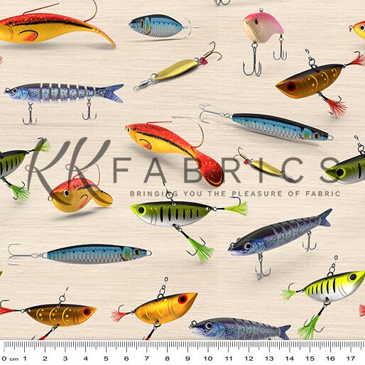 12 Fishing Lure Light Wood Hooked! (6007) - Image 2
