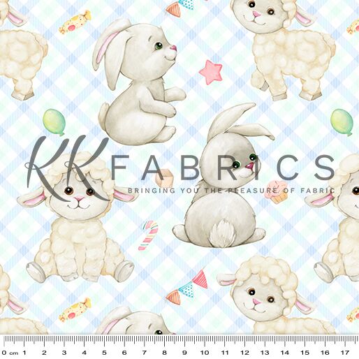 12 Lamb & Bunny Blue Counting Cuddles (6012)