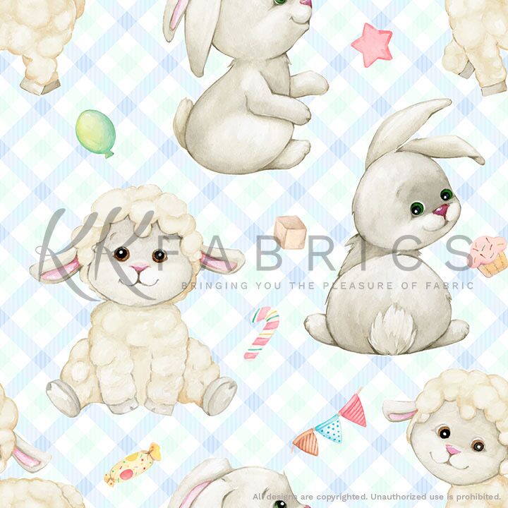 12 Lamb & Bunny Blue Counting Cuddles (6012)