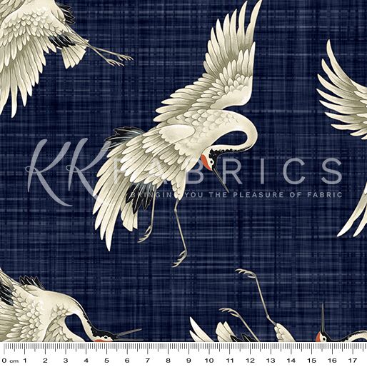 11 Tsuru no Mai Navy Miyabi Wide Backings (6014W)