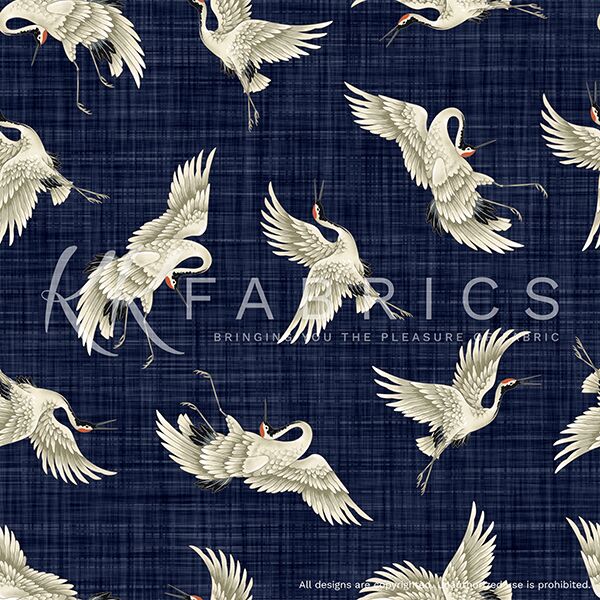 11 Tsuru no Mai Navy Miyabi Wide Backings (6014W)