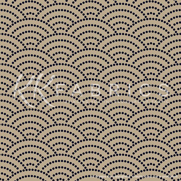 36 Seigaiha Beige Navy Miyabi Collection (6014)