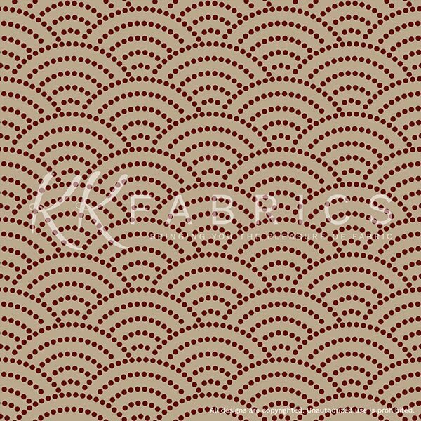 37 Seigaiha Beige Maroon Miyabi Collection (6014)