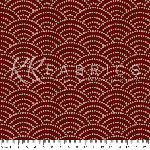 38 Seigaiha Maroon Beige Miyabi Collection (6014) - Image 2