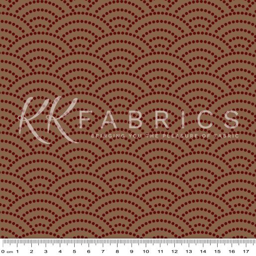 41 Seigaiha Beige Maroon Miyabi Collection (6014) - Image 2