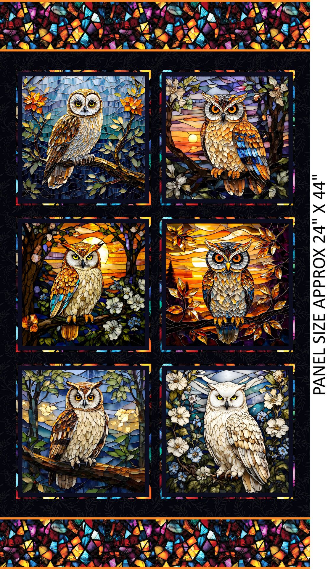 01 24 Inch Panel Owls of the Golden Hour (6019)