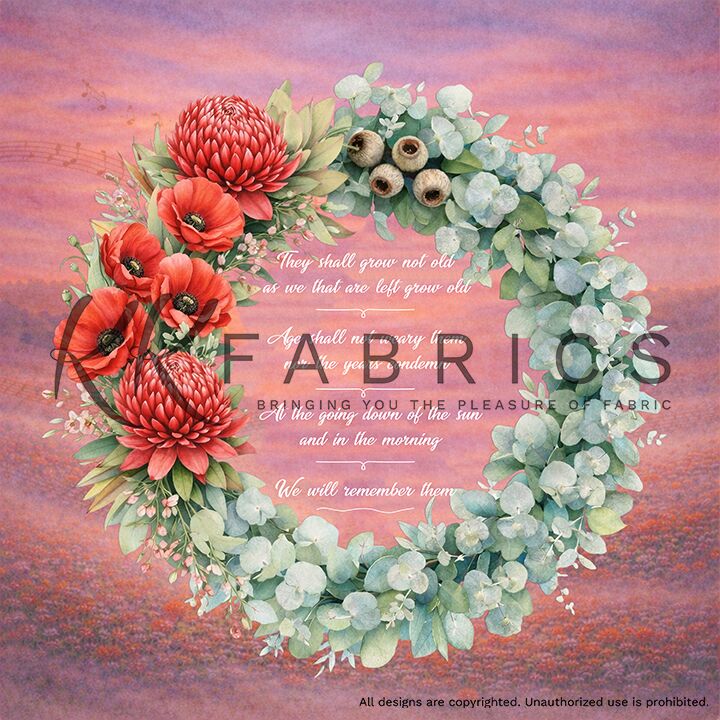 03 Wreath Panel 44”Last Post Field (6051)