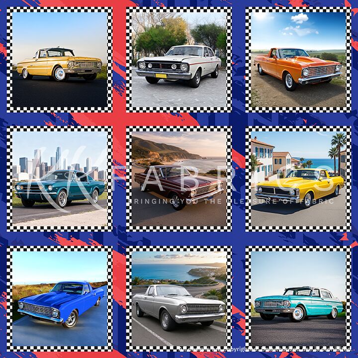 F2 44Inch Collage Block Panel A Full Throttle Classic