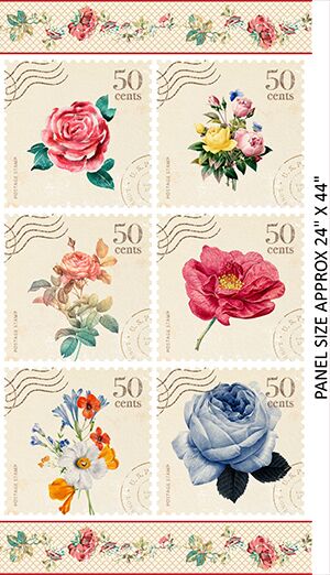 02 24 Inch Panel Stamps Botanical Ephemera (6059)