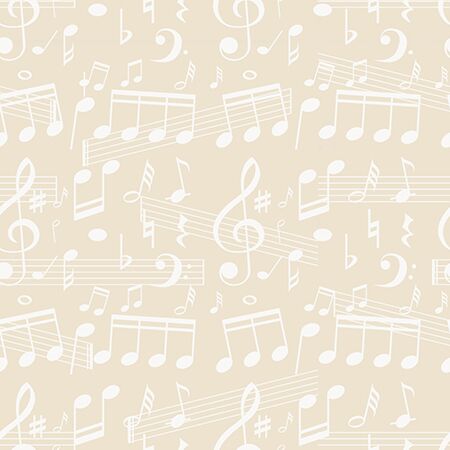 04C White on Cream Music Sheet Whisper Whites (6066)