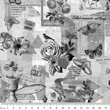 06 Paper Garden Greyscale Botanical Ephemera (6059)