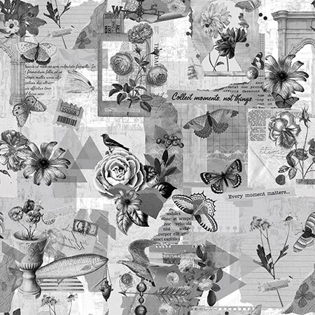 06 Paper Garden Greyscale Botanical Ephemera (6059)