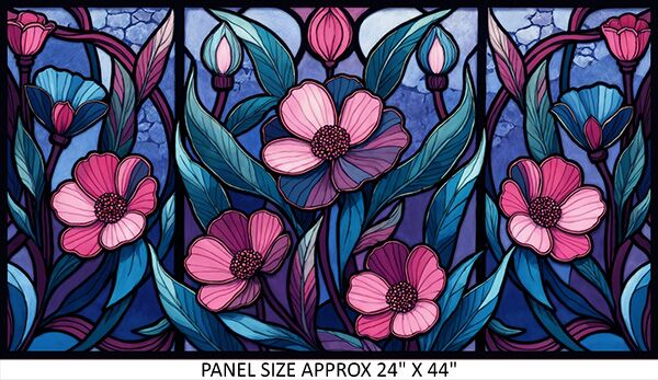 07 24 Inch Panel Twilight Tulips Windows of Wonder (6058)