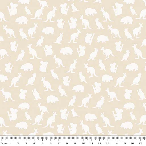 09C White on Cream Animals Whisper Whites (6066)