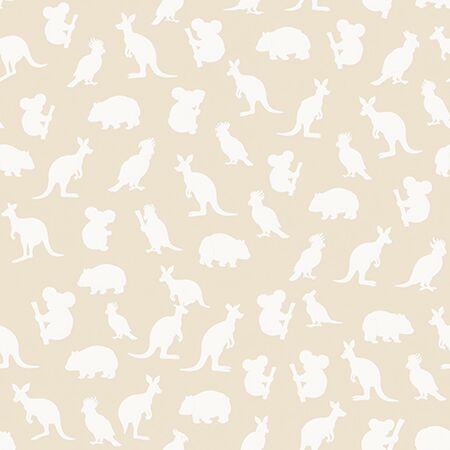 09C White on Cream Animals Whisper Whites (6066)