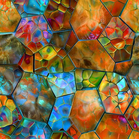 11 Amber Mosaic Windows of Wonder (6058)