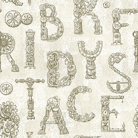 11 Letters Cream Clockwork Garden (6083)