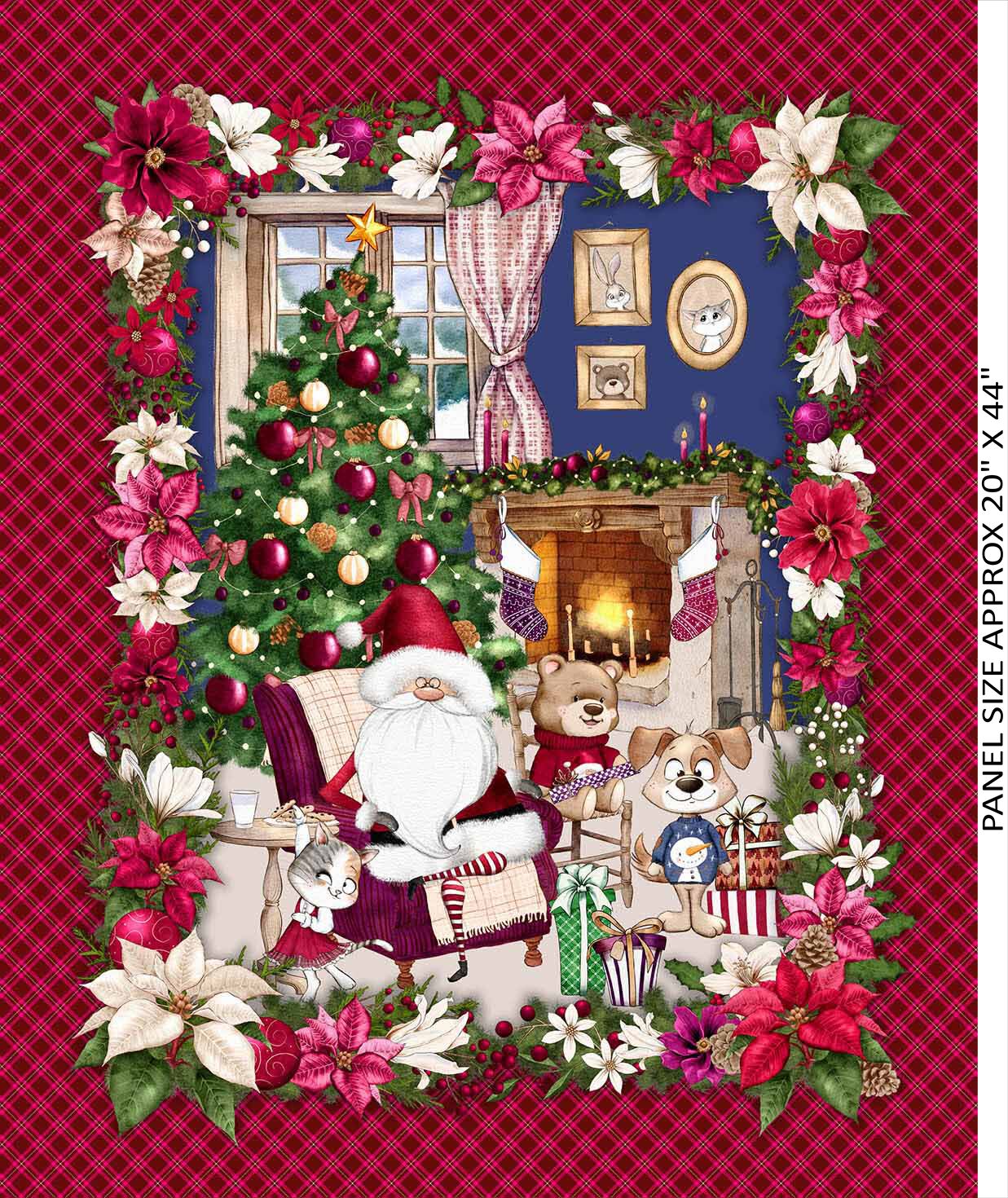 DDC13205_PAWS & CLAUS CHRISTMAS PANEL_MULTI